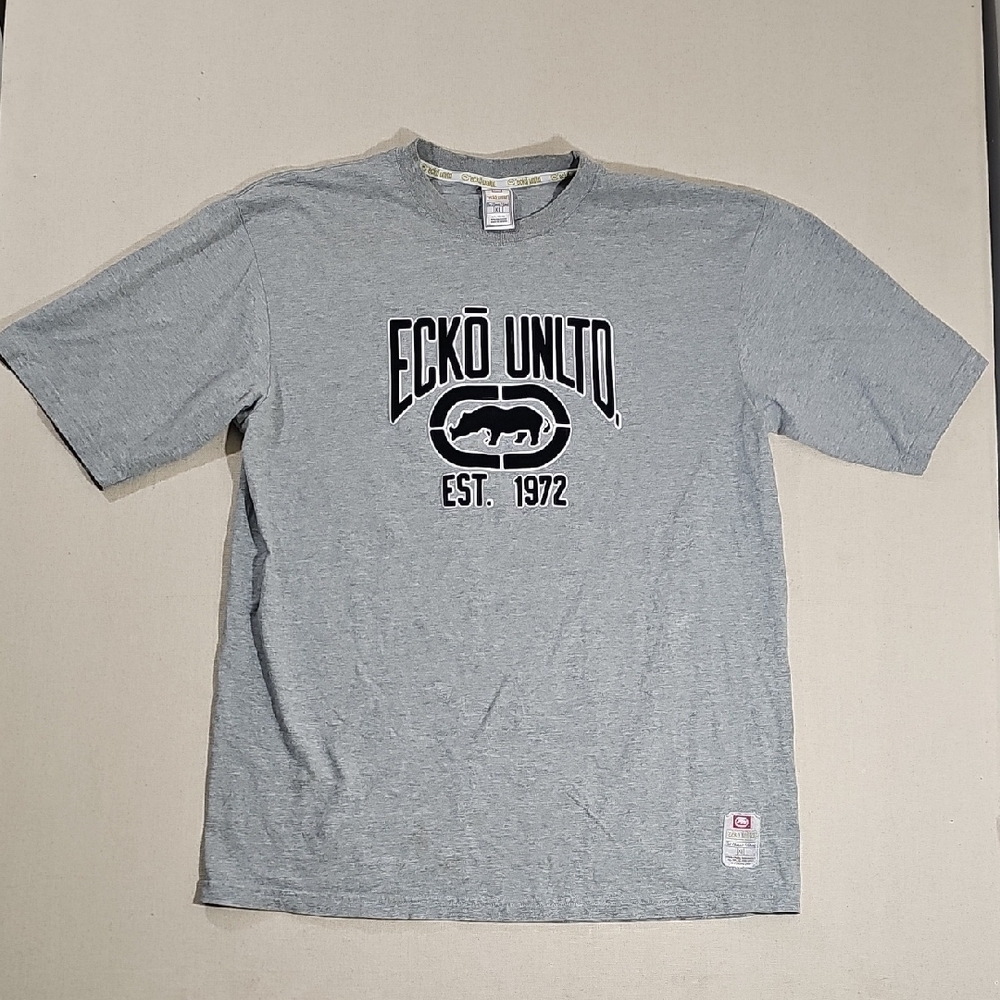Ecko Unlimited Men's Gray Logo Tee